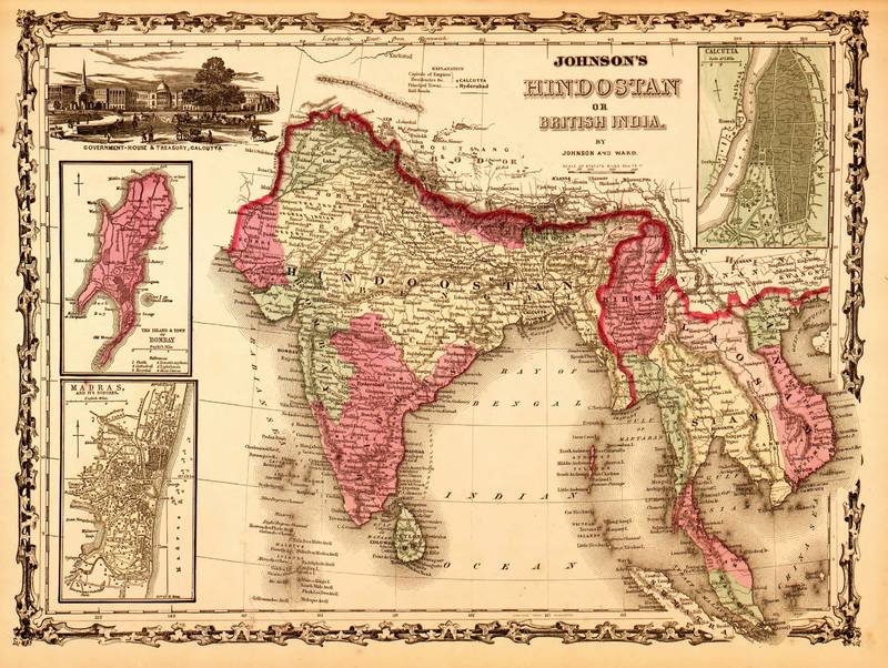 L’Hindoustan britannique vers 1800